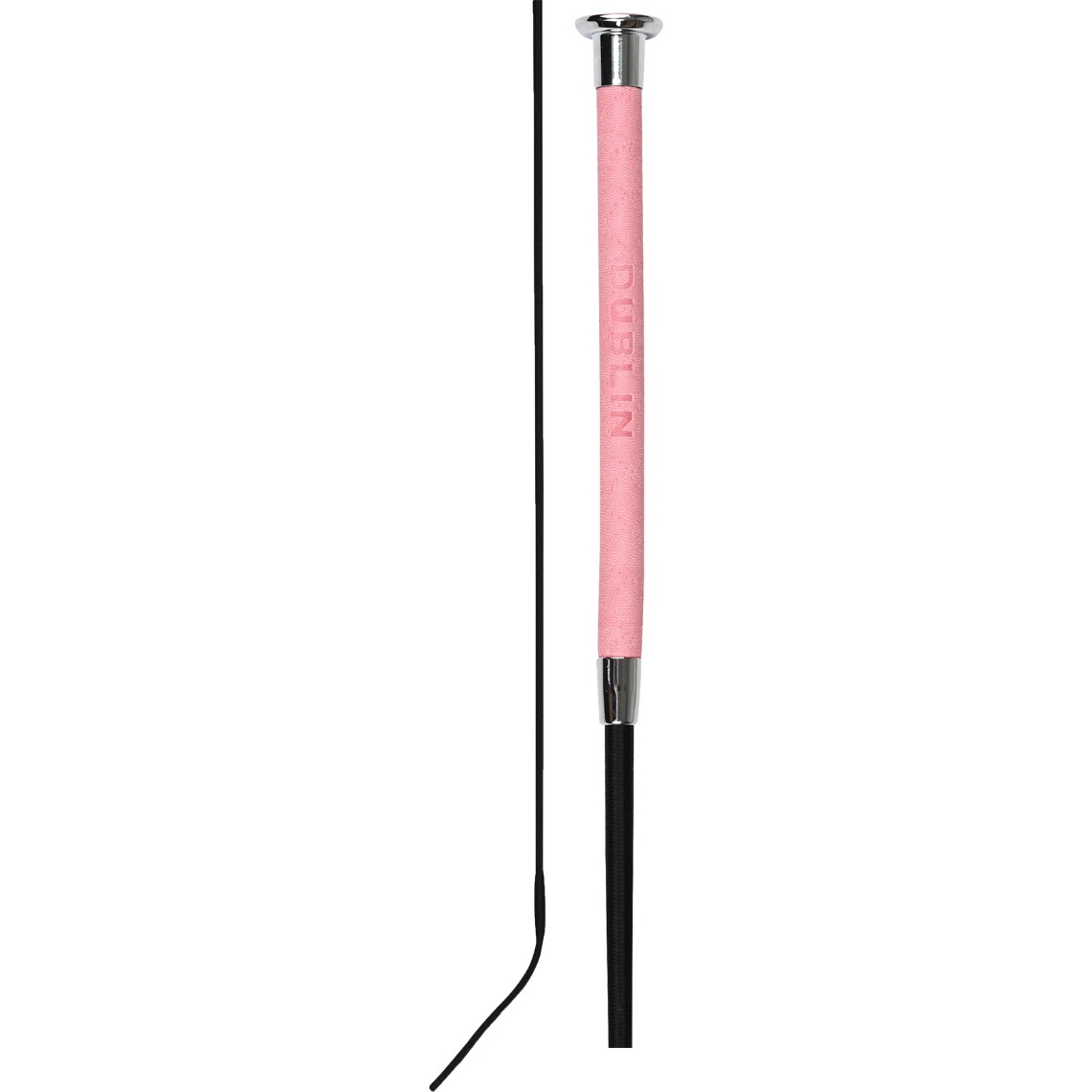 2025 Dublin Fancy Stitch Leather Dressage Whip 1022178 - Pink